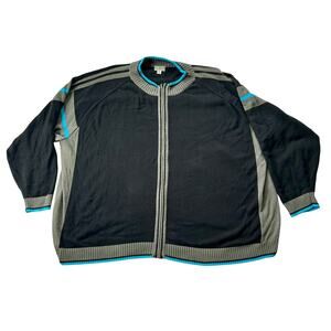 Vintage Liberty Blues full zip knit sweater Y2K retro big and tall grunge 8XL